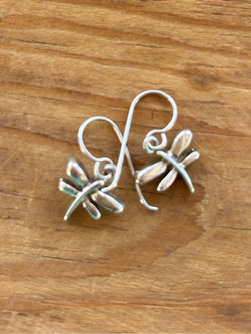 Silver Dragonfly Charm Earrings - Women's Fashion Jewelry